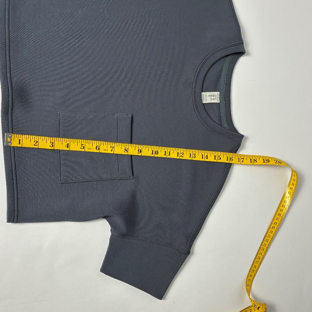 Spanx AirEssentials Cropped Tee Small – Smoke Gray - Picture 4 of 7